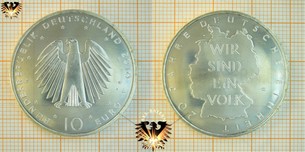 10 €, BRD, 2010 A, 20 Jahre deutsche Einheit - Wir sind ein Volk