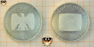 10 €, BRD, 2002, G, 50 Jahre Deutsches Fernsehen - Inkl. Numisblatt 5/2002 zur Gedenkmünze