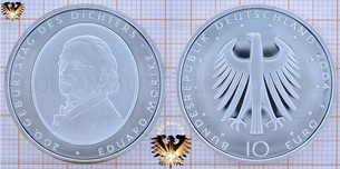 10 €, BRD, 2004 F, Eduard Mörike,  Vorschaubild