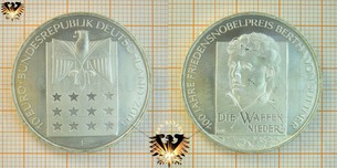 10 €, BRD, 2005, F, 100 Jahre Friedensnobelpreis, Bertha von Suttner