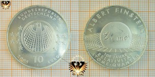 10 €, BRD, 2005, J, Albert Einstein,  Vorschaubild