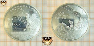10 €, BRD, 2008, D, Carl Spitzweg,  Vorschaubild