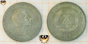 10 Mark, DDR, 1966, Karl Friedrich Schinkel,  Vorschaubild