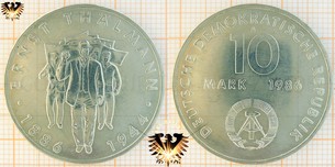 10 Mark, DDR, 1986, Ernst Thälmann