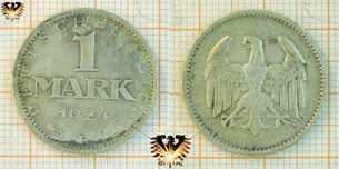 1 Mark, 1924, Deutsches Reich, Weimarer  Vorschaubild