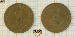 1 Reichspfennig, 1937, Deutsches Reich, III.  Vorschaubild