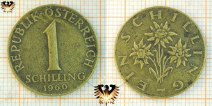 1 Schilling, 1960, nominal, 1959 bis 2001