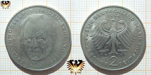 2 DM Münze, BRD 1994, Willi Brandt - 45 Jahre Bundesrepublik