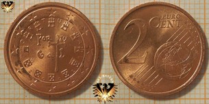 2 Euro-Cent, Portugal, 2002,  Vorschaubild