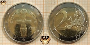 2 Euro, Zypern, 2008, nominal, Idole  Vorschaubild