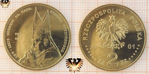 Münze: 2 Złote, Polen, 2001, 00. Lecie Urodzin Ks. Kard. Stefana Wyszynskiego