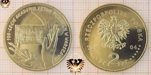 Münze: 2 Złoty, Polen, 2004, 100 Lecie Akademii Sztuk Pieknych w Warszawie