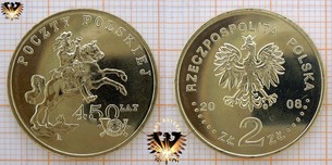 Münze: 2 Złote, Polen, 2008, Poczty Polskiej - Polnische Post
