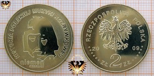 Münze: 2 Złote, Polen, 2009, Niemen Czeslaw  Vorschaubild