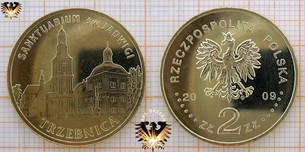 Münze: 2 Złote, Polen, 2009, Sanktuarium sw. Jadwigi, Trzebnica - Wallfahrtskirche in Trebnitz 