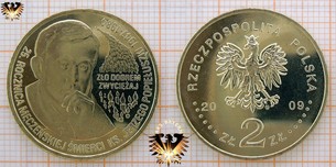 Münze: 2 Złote, Polen, 2009, 25. Rocznica Meczenskiej Smierci Ks. Jerzego Popieluszki 1947-1984, 