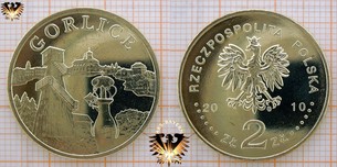 Münze: 2 Złote, Polen, 2010, Gorlice - Görlitz