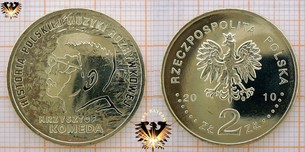 Münze: 2 Złote, Polen, 2010, Historia Polskiej Muzyki Rozrywkowej Krzysztof Komeda - mit Blister