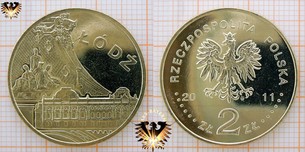 Münze: 2 Złote, Polen, 2011, Łódź - Lodsch