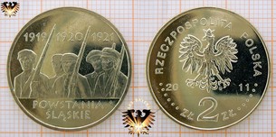 Münze: 2 Złote, Polen, 2011, Schlesische Aufstände, Powstania śląskie