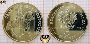 Münze: 2 Złote, Polen, 2011, Historia Jazdy Polskiej: Ulan II Rzeczypospolitej - Blisterkarte