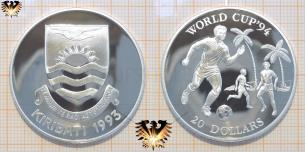 Fußballmünze, Silber, World Cup 1994, USA, 20  Vorschaubild