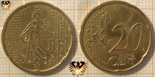 20 Euro-Cent, Frankreich, 2001,  Vorschaubild