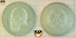20 Mark, DDR, 1970, Friedrich Engels,  Vorschaubild