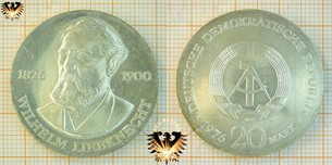 20 Mark, DDR, 1976, Wilhelm Liebknecht,  Vorschaubild