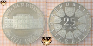 25 Schilling, 1971, Wiener Börse, 1771 - 1971, Gedenkmünze, Silbermünze
