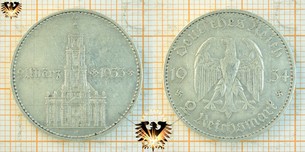 2 Reichsmark, 1934, Garnisonskirche mit Datum -  Vorschaubild