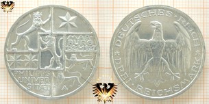 Drei Reichsmark Weimarer Republik 1927 A, Marburg  Vorschaubild