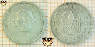 3 Reichsmark, 1931 A, Freiherr von Stein, Silbermünze