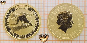 5 AUD, 5 Dollars, 2003, Australian Kangaroo  Vorschaubild