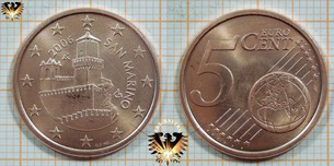 5 Euro-Cent, San Marino, 2006,  Vorschaubild