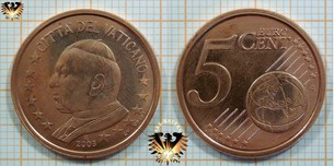 5 Euro-Cent, Vatikan Euroland, 2003, Nominalgeld  Vorschaubild