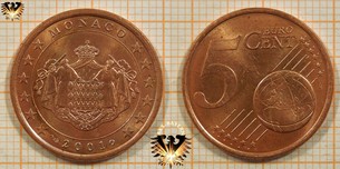 5 Euro-Cent, Monaco, 2001,  Vorschaubild