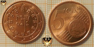 5 Euro-Cent, Portugal, 2002,  Vorschaubild