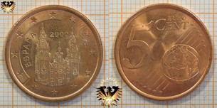 5 Euro-Cent, Spanien, 2000,  Vorschaubild