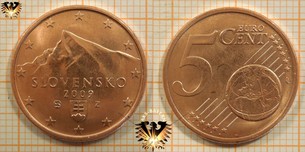 5 Euro-Cent, Slowakei, 2009,  Vorschaubild