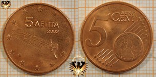 5 Euro-Cent, Griechenland, 2002,  Vorschaubild