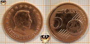 5 Euro-Cent, Luxemburg, 2002,  Vorschaubild