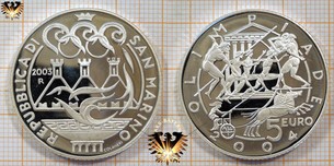 5 Euro, San Marino, 2003, XXVIII OLYMPISCHE SOMMERSPIELE 2004 IN ATHEN