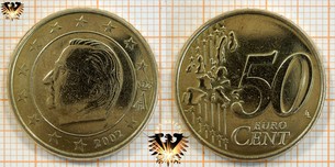 50 Euro-Cent, Belgien, 2002,  Vorschaubild