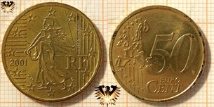 50 Euro-Cent, Frankreich, 2001,  Vorschaubild
