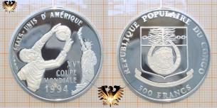 Freiheitsstatue, 500 Francs, 1992, Kongo, Torhüter, XVe  Vorschaubild