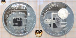 Silbermünze, World Cup´94, Nepal 1992, 500 Rupien,  Vorschaubild