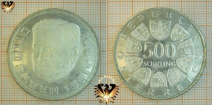 500 Schilling, 1981, Otto Bauer, Gedenkmünze in Silber