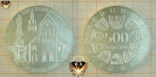 500 Schilling, 1987, 800 Jahre Stiftskirche Heiligenkreuz