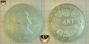 500 Schilling, 1988, Johannes Paul II. in Österreich